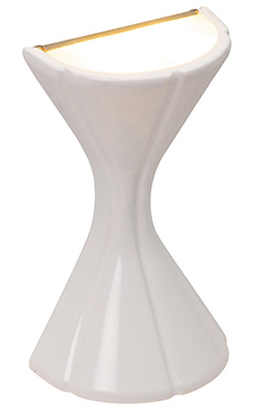 Endurance Hourglass Rail Light, powder coated white