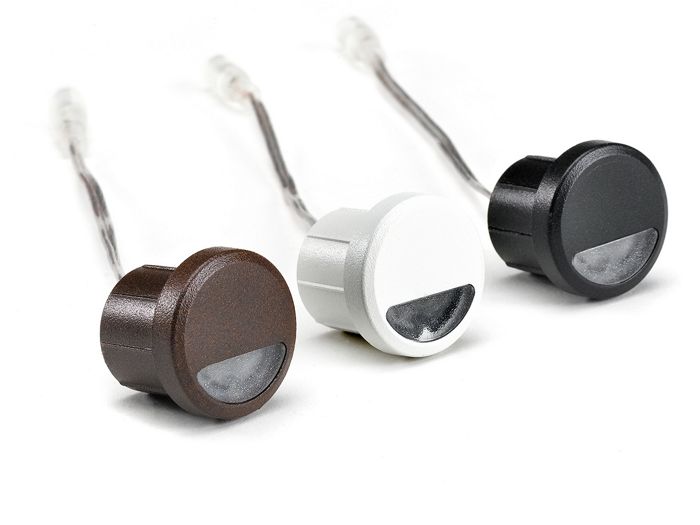 trex riser light with cable in Charcoal Black, Classic White, Bronze