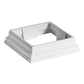 Trex transcend railing post sleeve skirt flat white