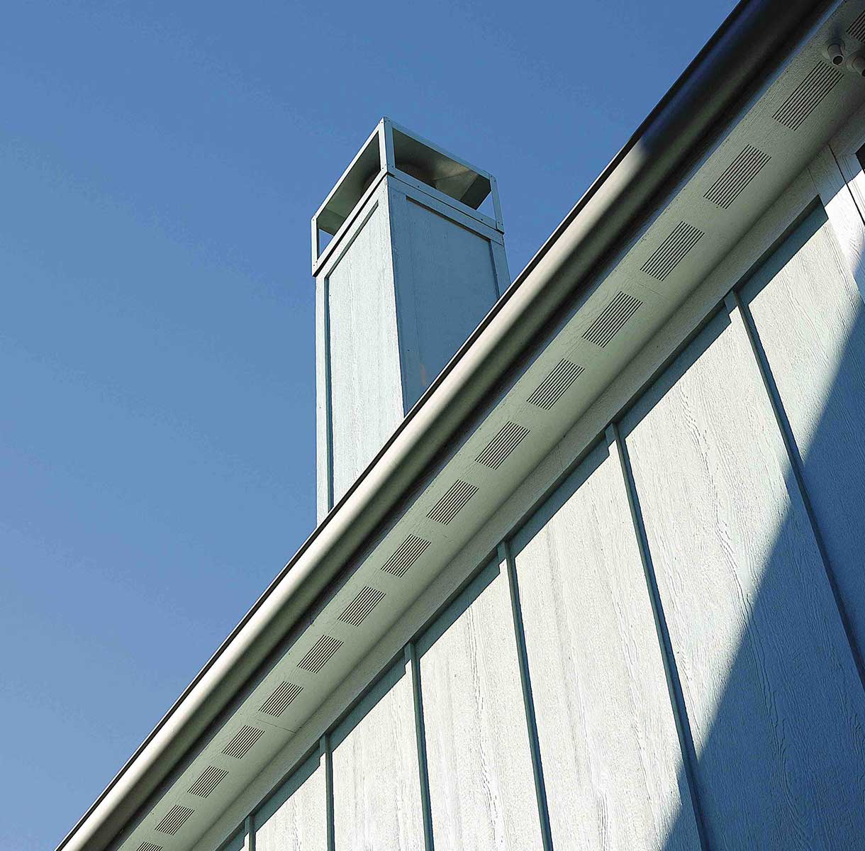 LP smartside soffit installed on house example