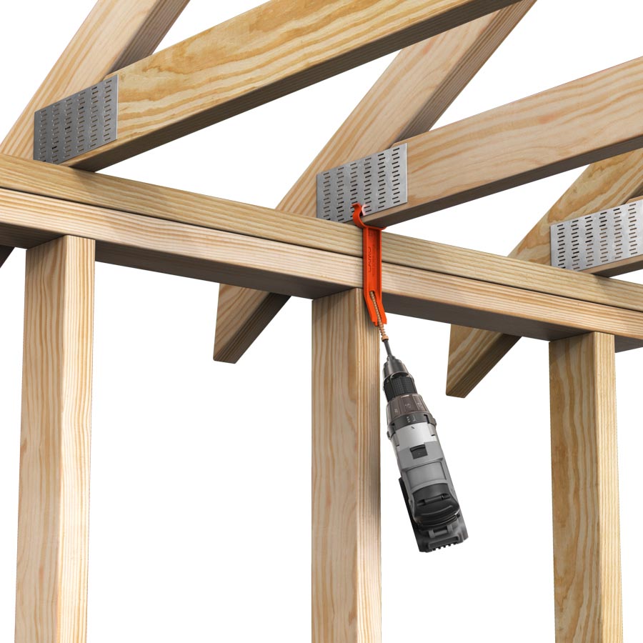 drilling screw into a truss