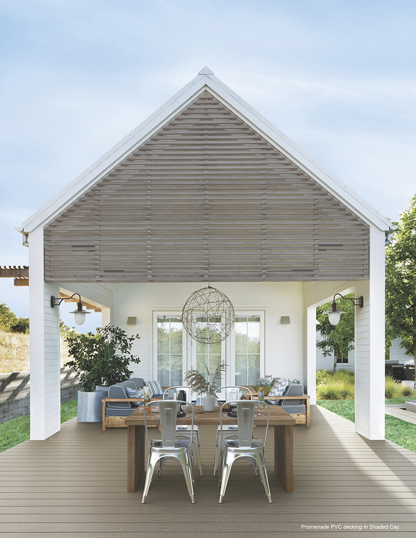 Fiberon Promenade Decking, example deck image is Shaded Cay